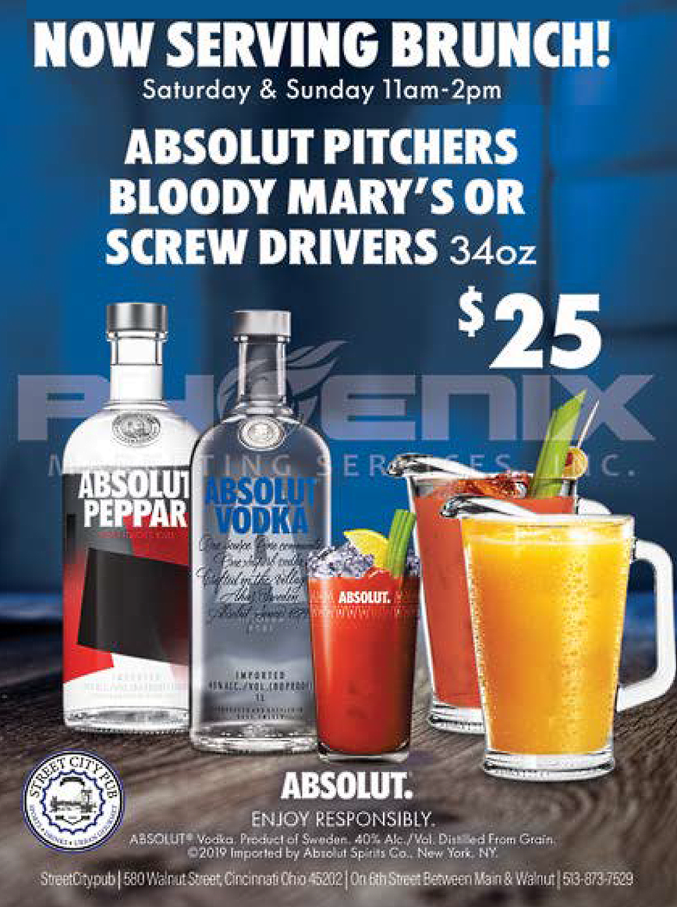 Street City Pub Brunch Poster